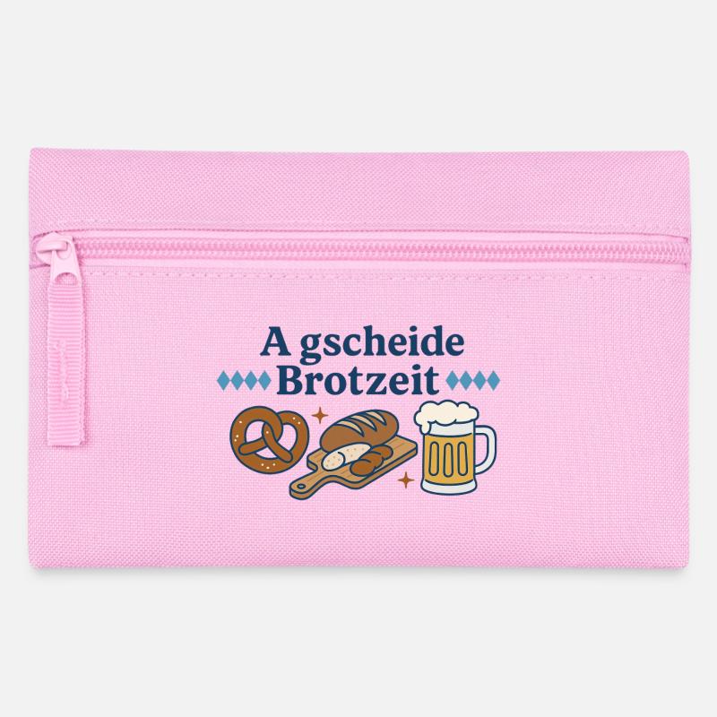a gscheide brotzeit / Bayern Spruch - Pencil Case - pink