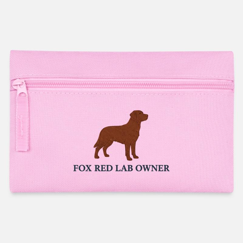 Fox red Labrador Logo - Pencil Case - pink