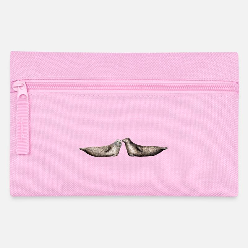 Phoque gris - Les phoques gris - gris Phoques - Trousse - rose