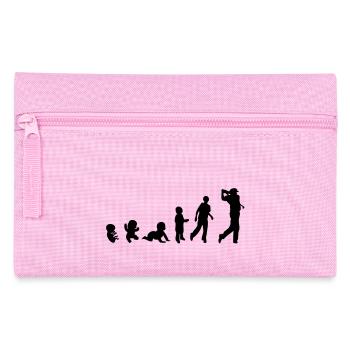 Evolution Mensch Männer sports Golf 1 - Federtasche - Rosa - Vorne