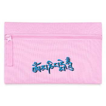 Om Mani Padme Hum - Sanskrit - Federtasche - Rosa - Vorne