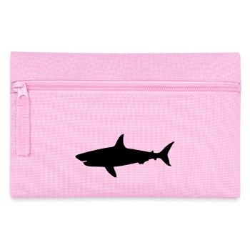 drawing shark shark scuba diving - Pencil Case - pink - Front