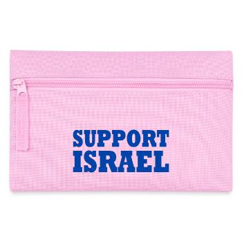 Support israel - Federtasche - Rosa - Vorne
