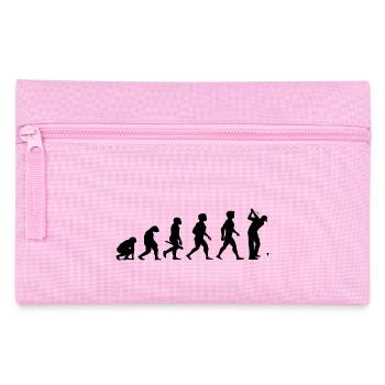 Evolution Golf Golfer Golfspieler Golfplatz - Federtasche - Rosa - Vorne