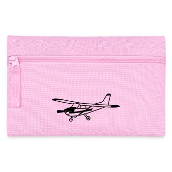 Cessna Sportflugzeug Pilot fliegen Geschenk - Federtasche - Rosa - Vorne