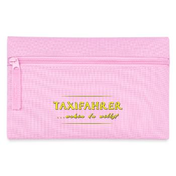 Taxifahrer Taxi Taxifahrerin - Federtasche - Rosa - Vorne