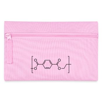 Polyethylenterephthalat (PET) -Molekül. - Federtasche - Rosa - Vorne