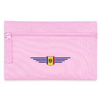 Moldau T-Shirt – Stolz auf Moldawien - Federtasche - Rosa - Vorne