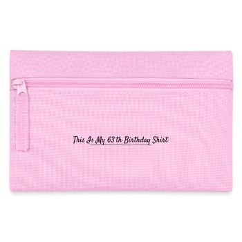 63. Geburtstag 63 Jahre Jubiläum - Federtasche - Rosa - Vorne