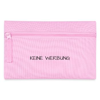 Keine Werbung – Briefkasten-Aufkleber Textdesign - Federtasche - Rosa - Vorne