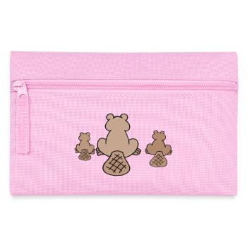 beaver biber nagetier rodents wood water13 - Federtasche - Rosa - Vorne