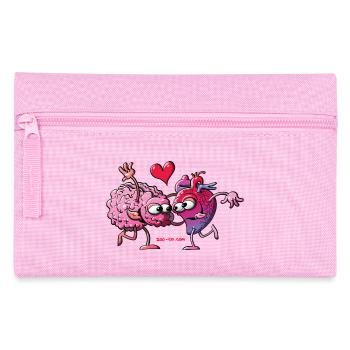 Heart and Brain: A Love Story - Pencil Case - pink - Front