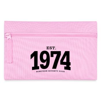 EST. 1974 Nineteen Seventy Four - Pencil Case - pink - Front