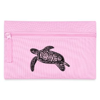 Small floating turtle - Pencil Case - pink - Front