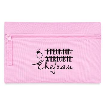Verlobte Ehefrau Braut Hochzeit Bride hen night - Federtasche - Rosa - Vorne