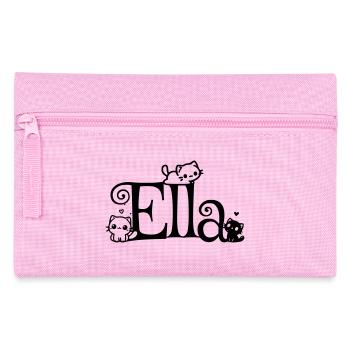 Ella nom Prénom Nom du chaton - Trousse - rose - Devant