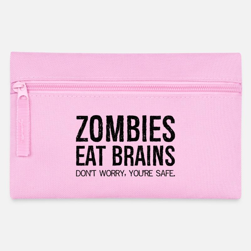 zombies eat brains - Pencil Case - pink