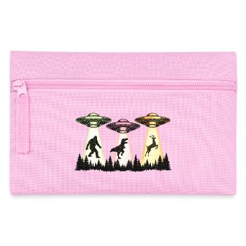 Bigfoot Alien Entführung Sasquatch UFO Raumschiff - Federtasche - Rosa - Vorne