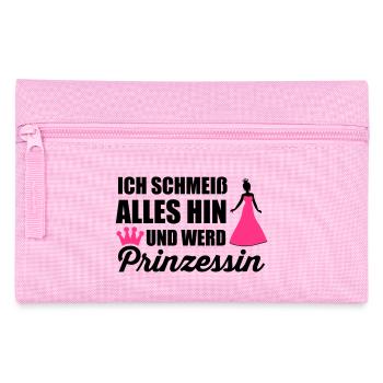 Ich schmeiß alles hin und werd Prinzessin - Federtasche - Rosa - Vorne