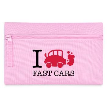 I Love fast cars - Federtasche - Rosa - Vorne