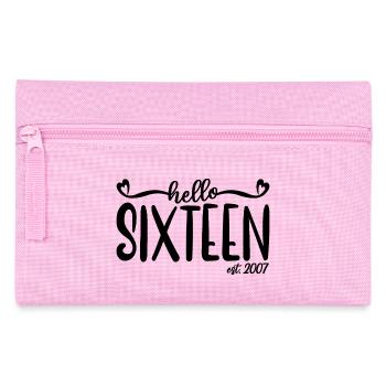 16. Geburtstag Frauen Hallo Sechzehn Est. 2007 - Federtasche - Rosa - Vorne