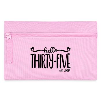 35. Geburtstag Frauen Hallo Fünfunddreißig Est. 1988 - Federtasche - Rosa - Vorne