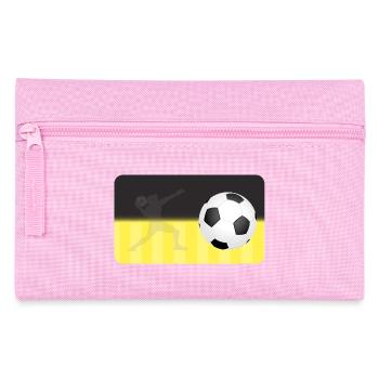 Football - noir jaune - joueur de football - Trousse - rose - Devant