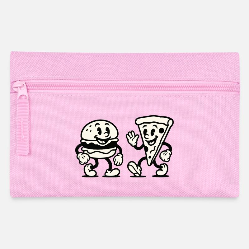 Burger Pizza Bande dessinée - Trousse - rose