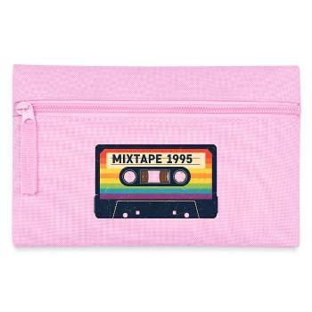 Mixtape 1995 Retro Cassette Rainbow Vibes Musik - Federtasche - Rosa - Vorne