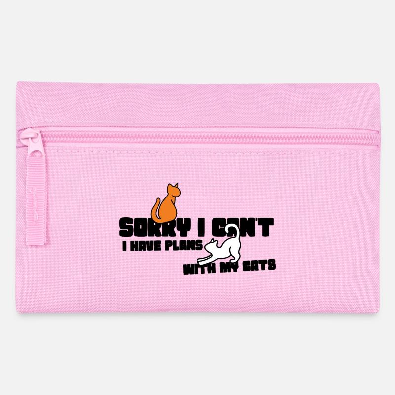 Midnight Whiskers : Duo Chat Orange & Blanc - Trousse - rose