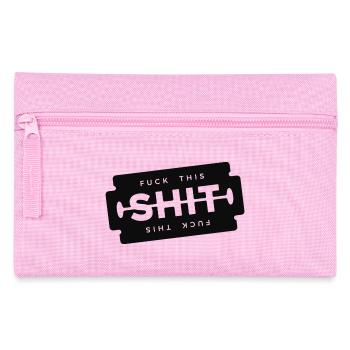 Merde à cette merde, lame de rasoir - Trousse - rose - Devant