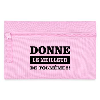 Gib dein Bestes - Federtasche - Rosa - Vorne
