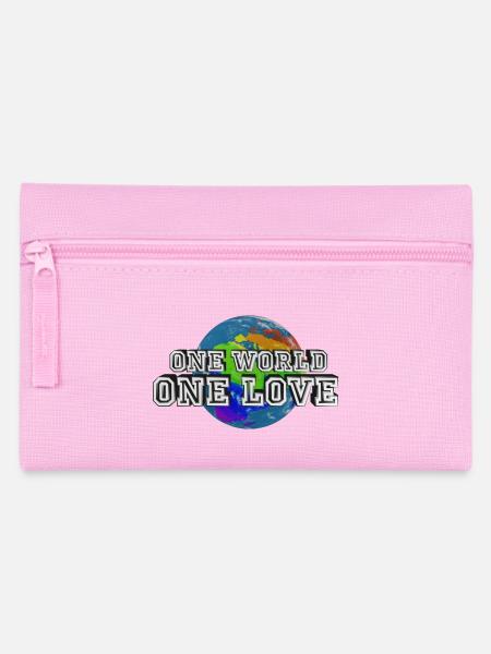 One World - One Love - Federtasche - Rosa
