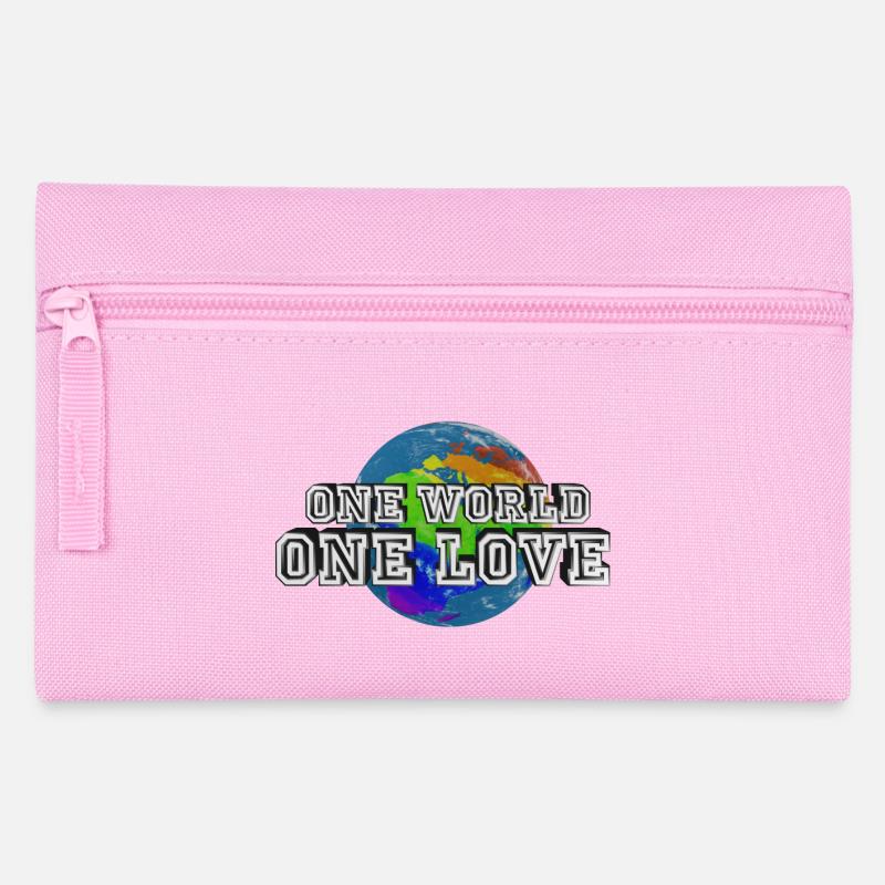 One World - One Love - Federtasche - Rosa