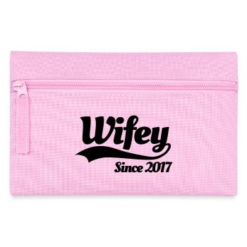 Wifey since 2017 (couples) - Pencil Case - pink - Front