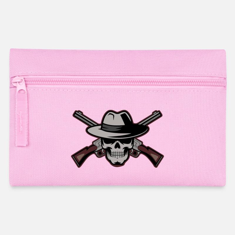 SCHÄDEL - Federtasche - Rosa