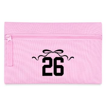 Nummer 26 Knoten - 26. Jahrestag - Federtasche - Rosa - Vorne