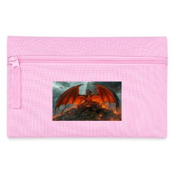 Ein Drache bedroht Beowulfs friedliches Königreich - Federtasche - Rosa - Vorne