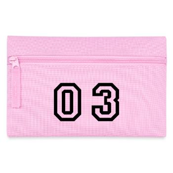 Nummer - 03 - null drei - Federtasche - Rosa - Vorne