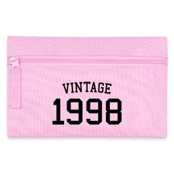 Vintage 1998 - 24 Years Old, 24th Birthday Gift - Pencil Case - pink - Front