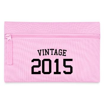 Vintage 2015 - 8 Years Old, 8th Birthday Kids - Pencil Case - pink - Front