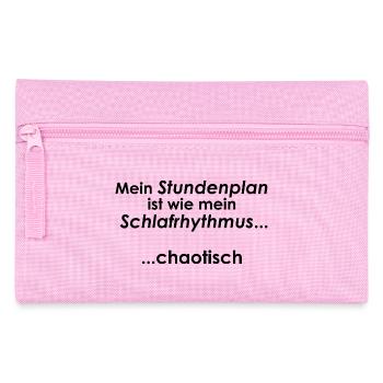 Unispruch "Schlafrhytmus" Geschenk, Studenten - Federtasche - Rosa - Vorne