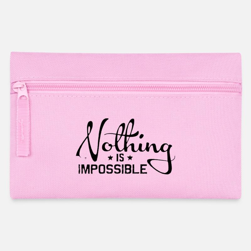 Nothing is impossible – coffee art - Pencil Case - pink
