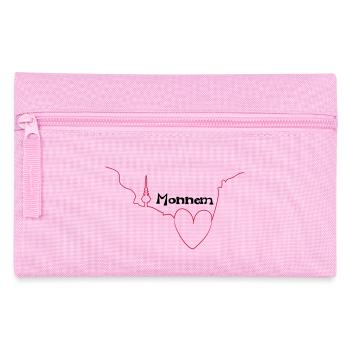 Herz für Monnem - Tribal Art Design - Federtasche - Rosa - Vorne