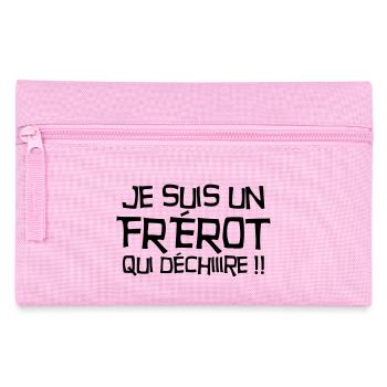 Frère Frangin Frere Naissance Bébé Frérot - Trousse - rose - Devant