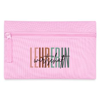 Lehrerin Wirtschaft Wirtschaftslehrerin Geschenk - Federtasche - Rosa - Vorne