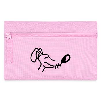 Hund Gesicht Kleiner Glücklicher Welpe Haustier - Federtasche - Rosa - Vorne