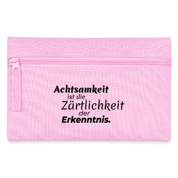 Achtsamkeit Zärtlichkeit - Federtasche - Rosa - Vorne