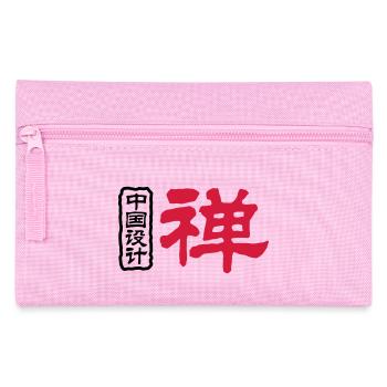 Chinese words: Zen - Pencil Case - pink - Front