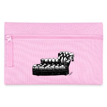 sofa couch chair table chair table lamp lamp lamp benc - Pencil Case - pink - Front